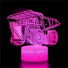 3d-ночник для бульдозера, грузовика, экскаватора, автомобиля, трактора, автомобиля, светодиодный ночник, игрушка, украшение для игры, светильник для детей, рождественский подарок, светильник