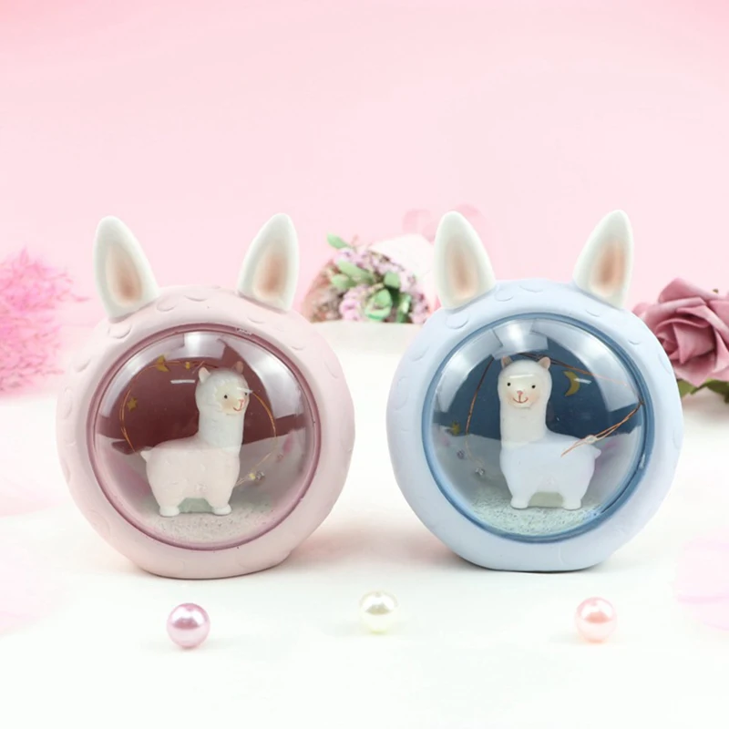 

Cute Cartoon Resin Night Light Alpaca Shaped Sign Epoxy Resin Night Light Home Decoration Kids Gift Night Light For Bedroom