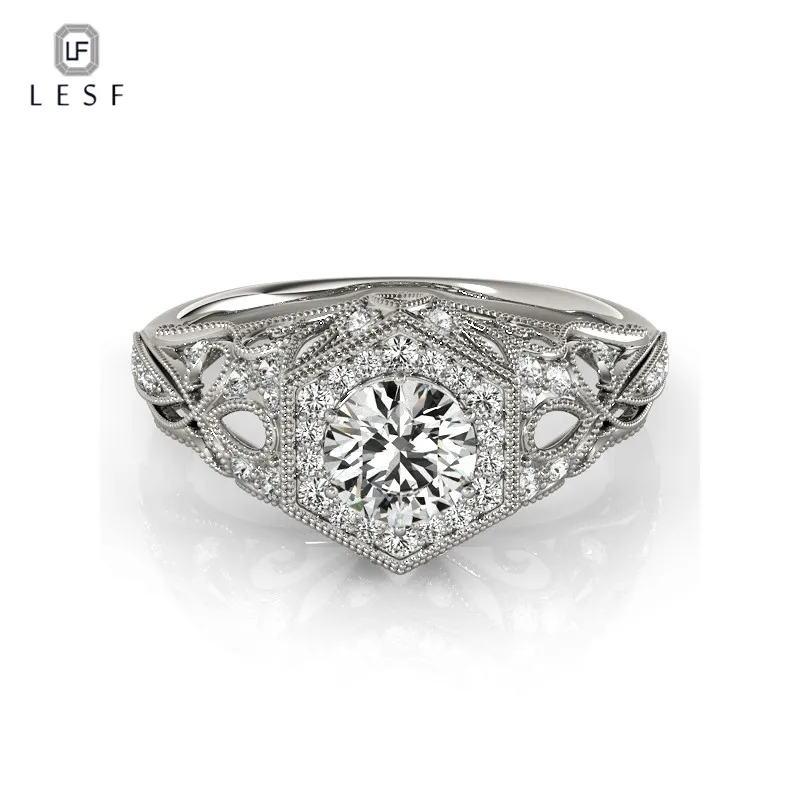 

Женское кольцо из серебра 925 пробы, с резьбой 1 карат