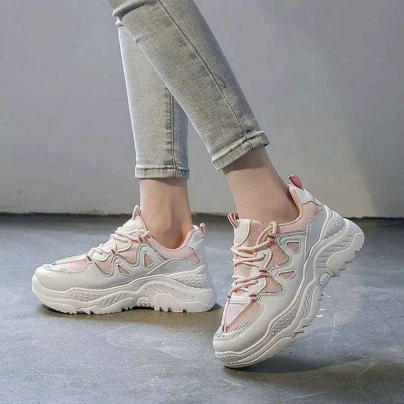 Дышащая повседневная спортивная обувь Женская летняя Новинка Большие размеры