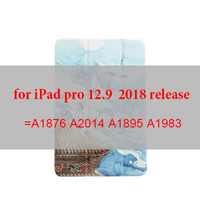 Магнитный флип-чехол с рисунком крана для iPad pro 11 10,5 12,9 9,7 планшет умный защитный чехол для iPad 9,7 Mini 1 2 3 4 5 - Цвет: for pro 2018