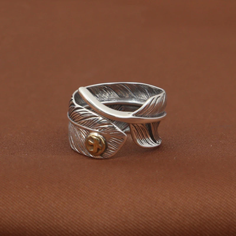 Мужское кольцо из тайского серебра в стиле панк открытое мужское 925 пробы