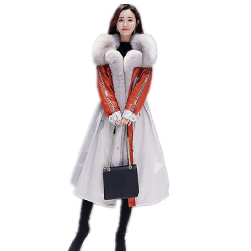 

Winter big size jacket cotton coat parkers high quality winter lady coat fur collar fur coat slim warm women down jackets A233