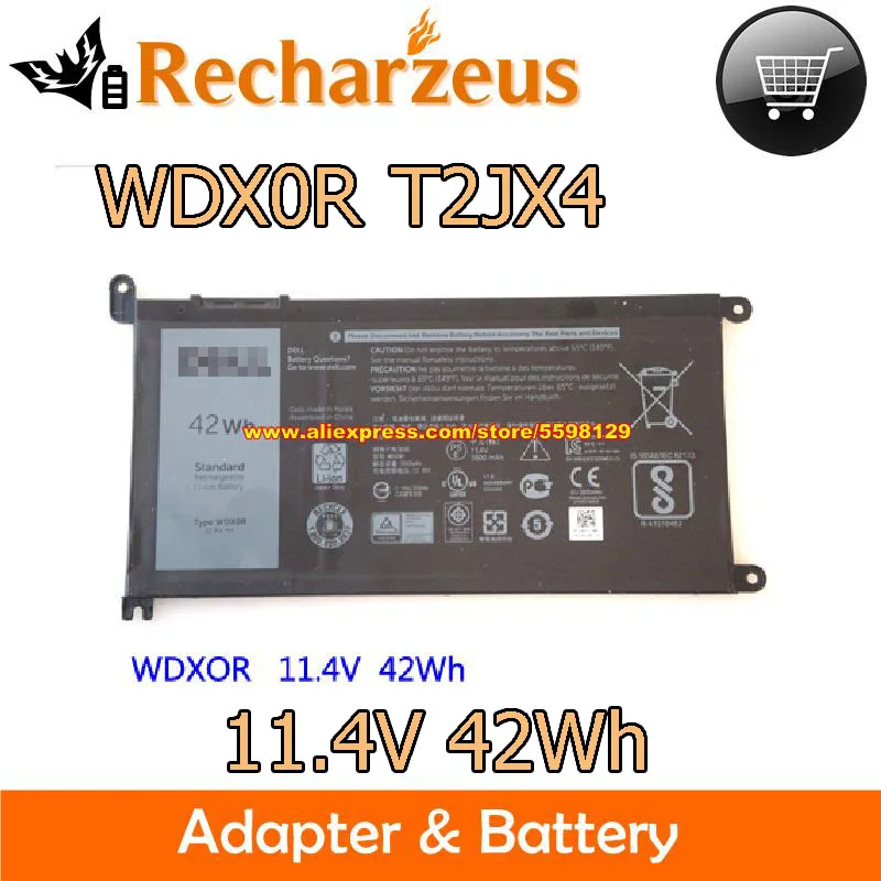 

Genuine 11.4V 42Wh 0WDX0R 1VX1H 3CRH3 9W9MX WDX0R Laptop Battery For DELL 14 15 7000 INS15-7560 Ins14-7460 VOSTRO 15-5568D P70F