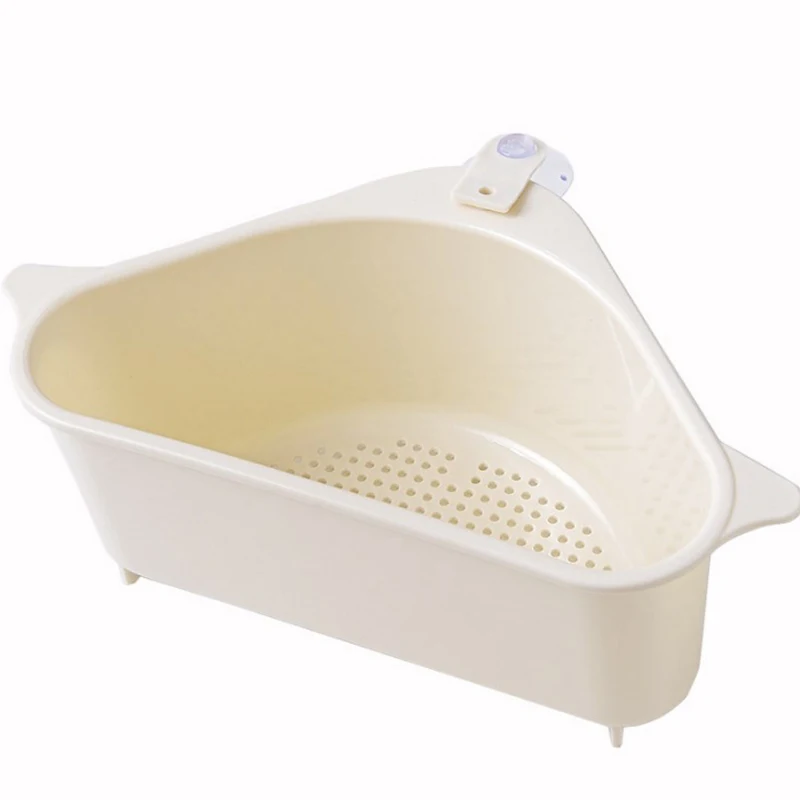 

1Pc Multifunctional Corner Sink Drain Rack Shelf Suction Cup Drain Basket Holder Bowl Sponge Holder Kitchen Supplies