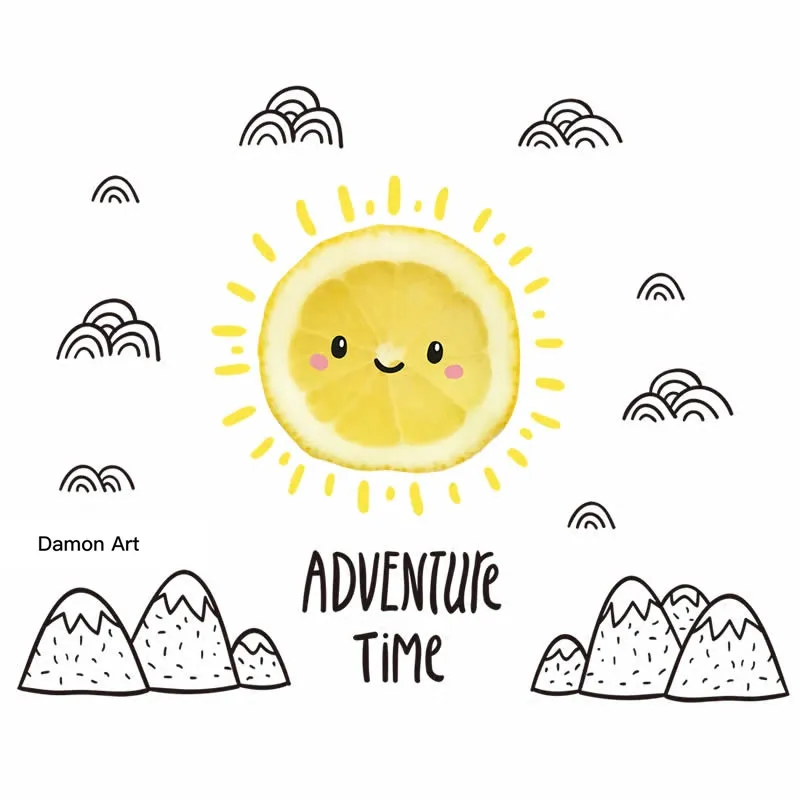 Стикер на стену с изображением солнечного света простые настенные картинки в