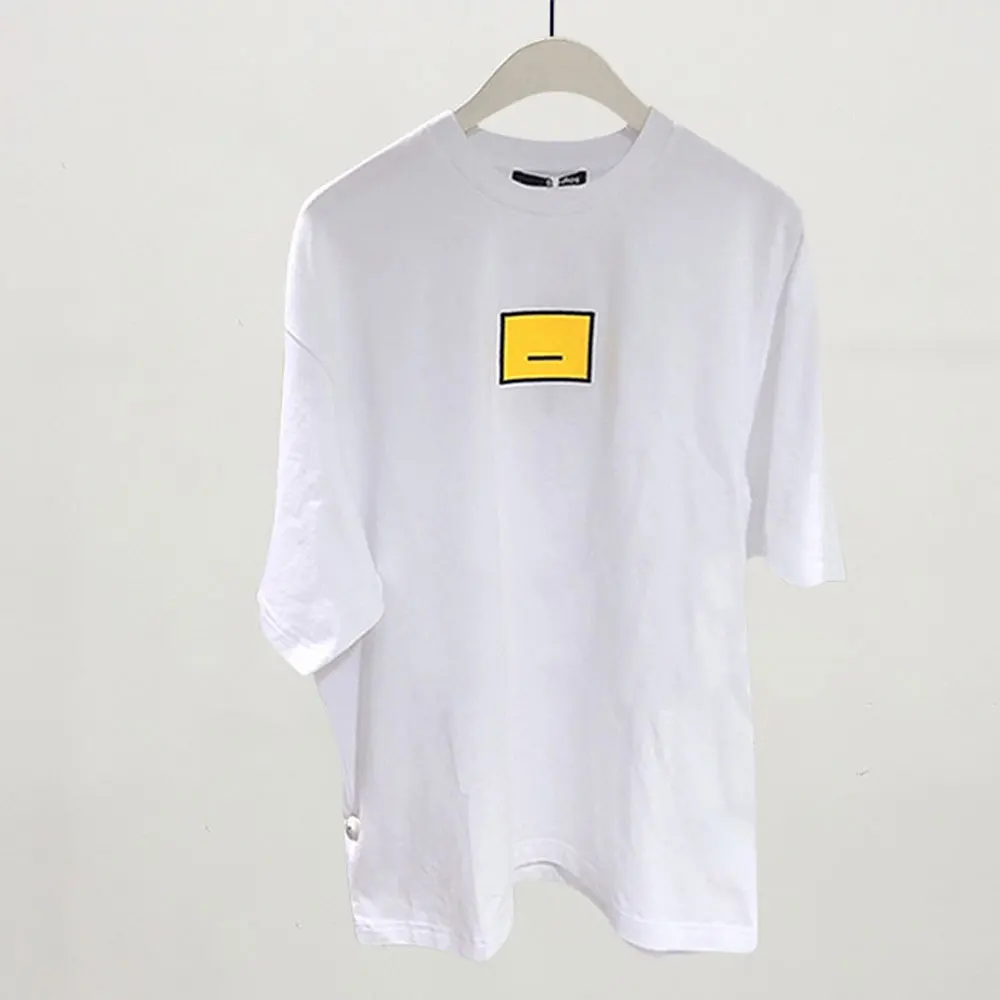 

Classic Smiley lady white T-shirt o-neck casual wild women short sleeve tee tops