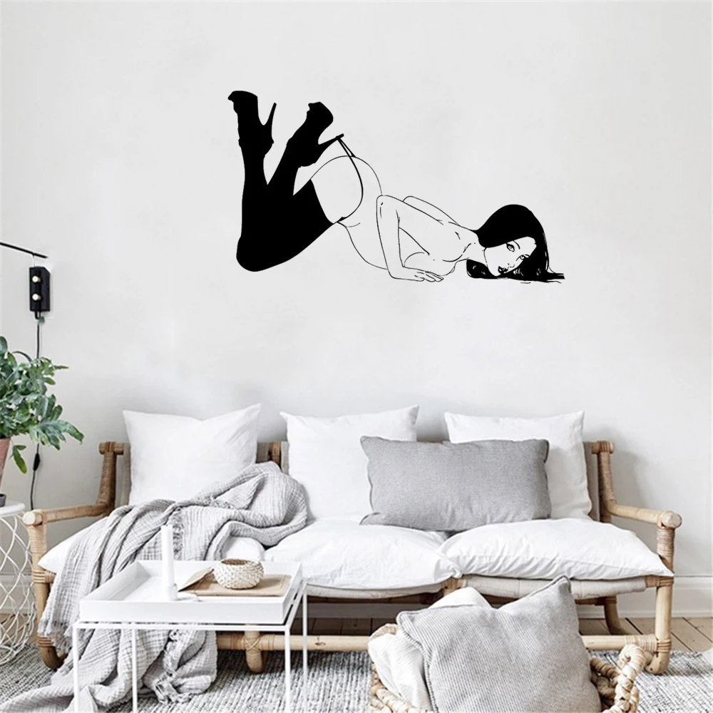 Индивидуальные Сексуальные Обнаженные наклейки на стену самоклеящиеся