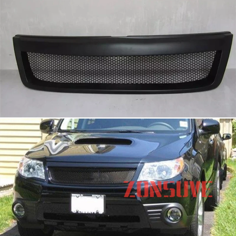 Use For Subaru Forester 2009-2012 Year Carbon Fibre Refitt Front Center Racing Grille Cover Accessorie Body Kit Zonsuve | Автомобили и