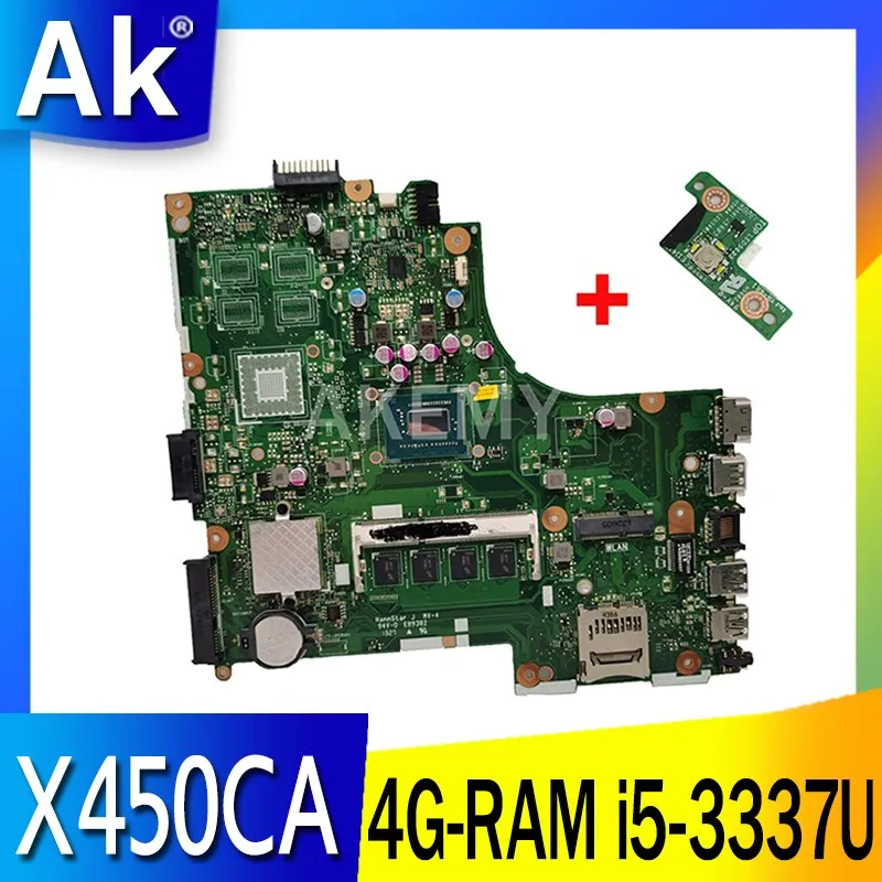 

90MB0270-R0A000 Motherboard For Asus X450CC X450CA A450C X450C X452E X450E X452C Laptop mainboard w/ i5-CPU 4GB memory