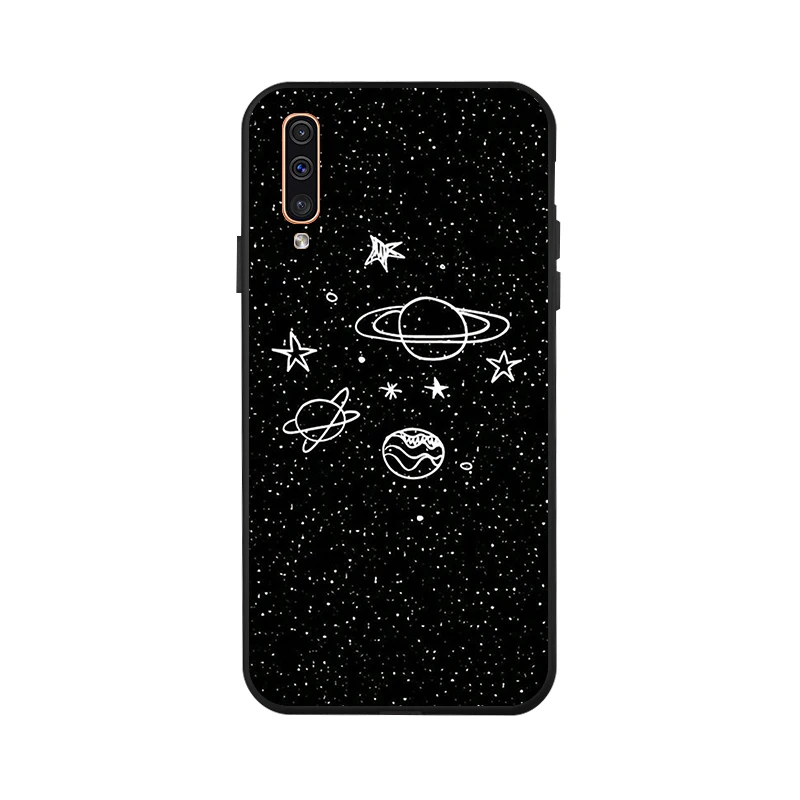 X042 Чехол для samsung A50 A70 A40 A30 A20 A10 M30 M20 M10 чехол с изображением Луны мягкий черный чехол для телефона с принтом чехол для samsung Galaxy A60 A20e - Цвет: X042