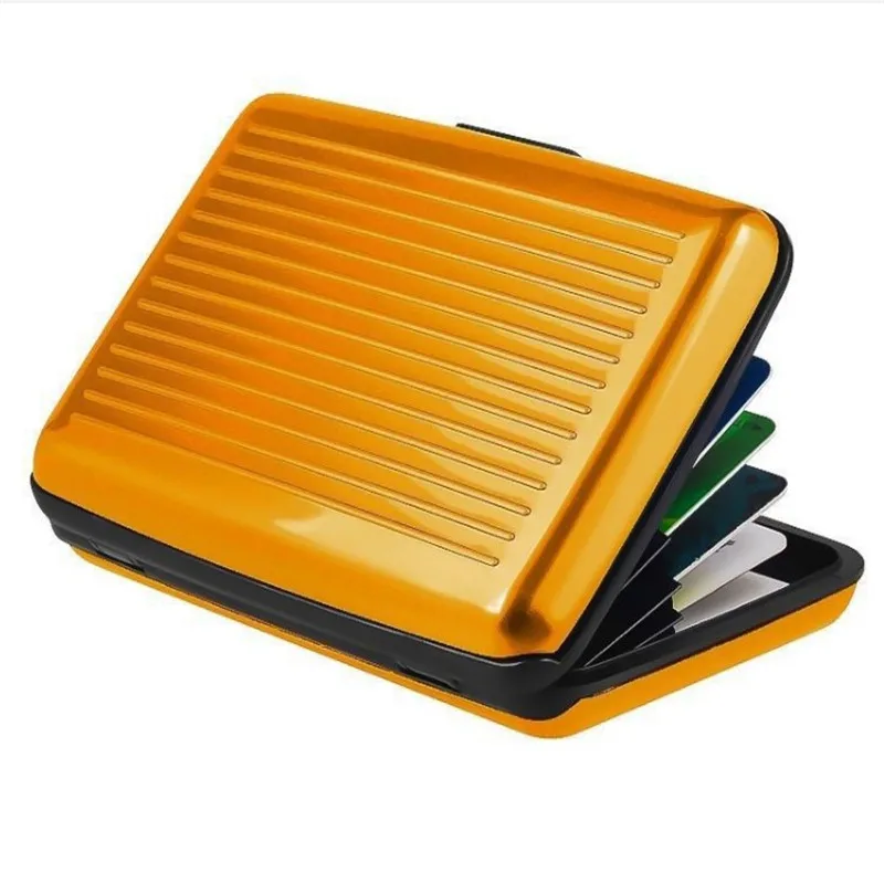 Металлический чехол для визитных карточек удостоверения личности мини-кошелек