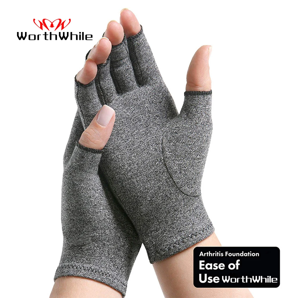  WorthWhile 1 Pair Compression Arthritis Gloves Wrist Support Cotton Joint Pain Relief Hand Brace Women Men Therapy Wristband 
