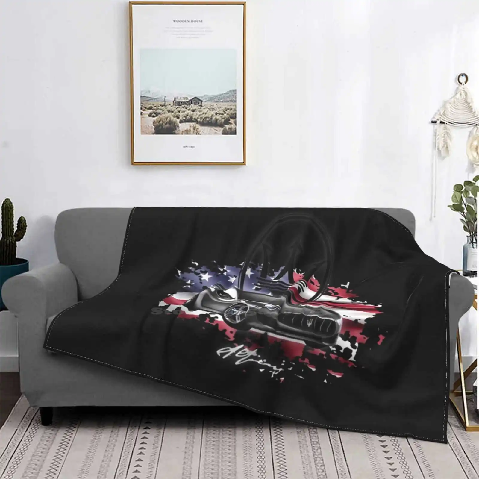 

Alfieri Concept American Flag New Selling Custom Print Flannel Soft Blanket Car Italy Supercar Alfieri Logo Auto Cars Fiat