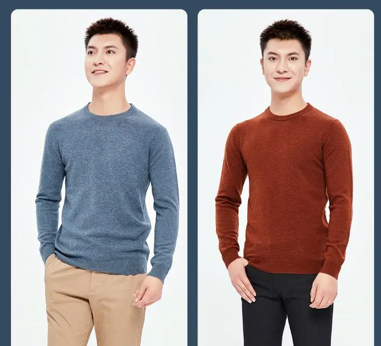 

youpin youpin Autumn and winter Connaught wool classic men's warm thickened simple sweater thickened soft and delicate