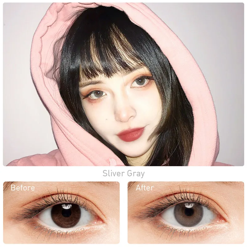 Хидокор®Новые бусы серии Контактные линзы 2 шт./пара годовой Цветной контактные