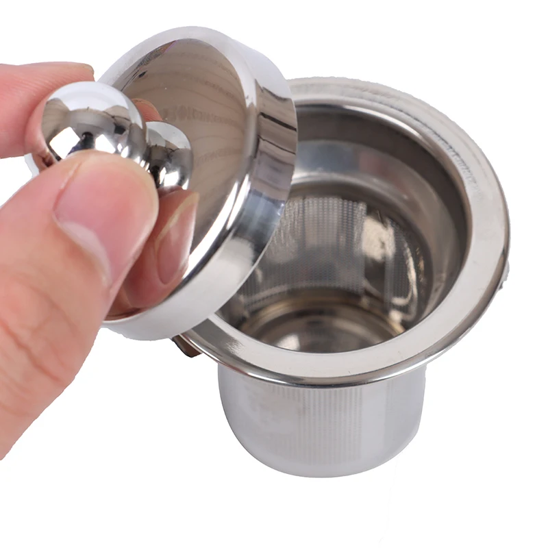 

1PC S/M/L Reusable Stainless Steel Tea Strainer Mesh Infuser Basket Loose Tea Leaf Infusers Herb Filter For Mug Teapot Teaware
