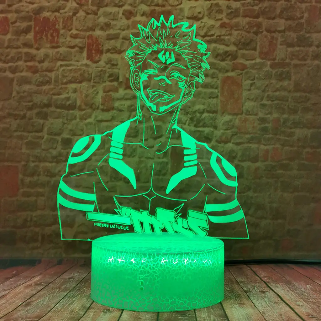 

Japan Manga Ryomen Sukuna Model 3D Illusion Desk Nightlight LED 7 Colors Changing Light Jujutsu Kaisen Anime Figure Toys