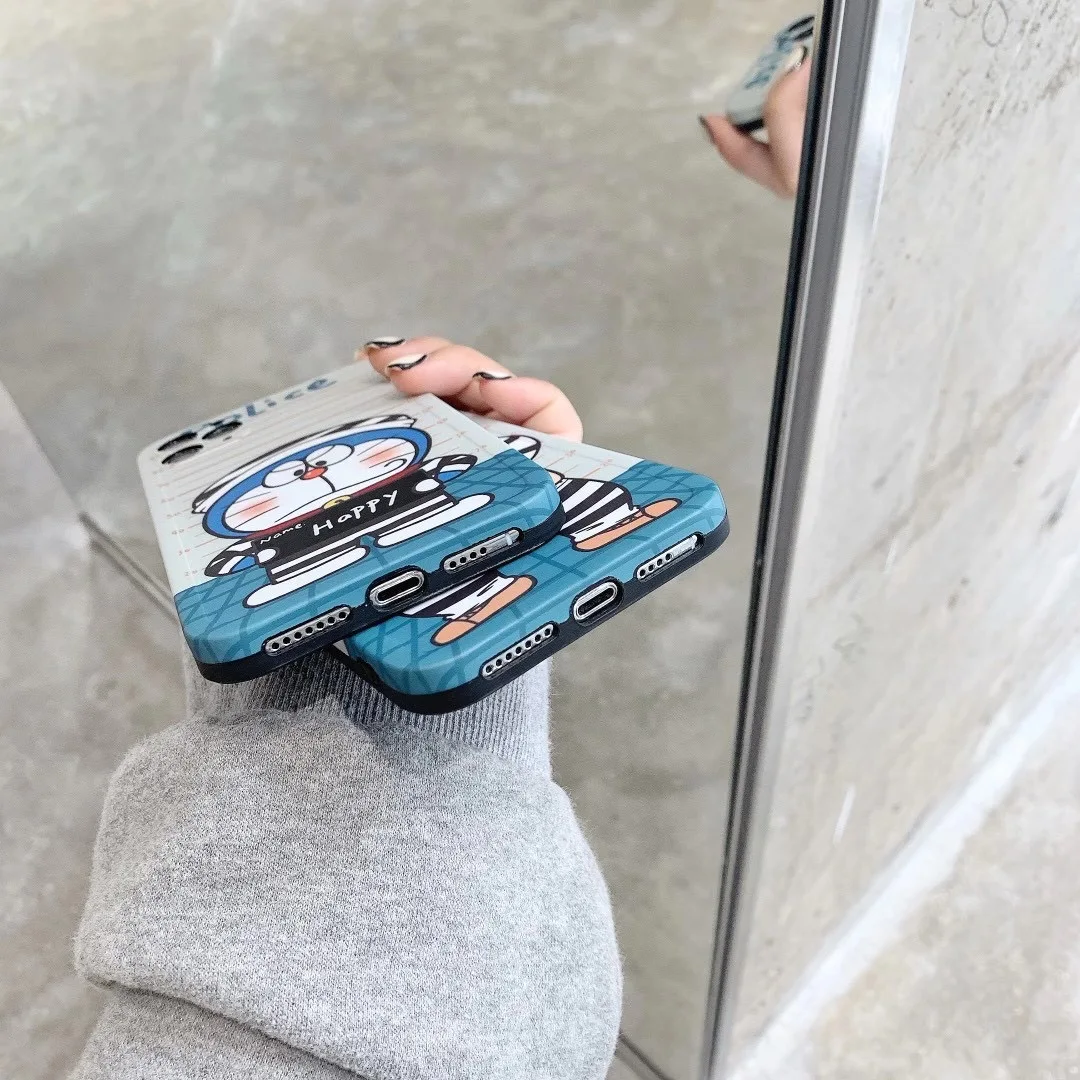 

Cartoon Doraemon Fat Tiger Phone Case For iPhone 12 11 Pro Max Mini XR XS MAX 8 X 7 Plus SE 2020 Back Cover