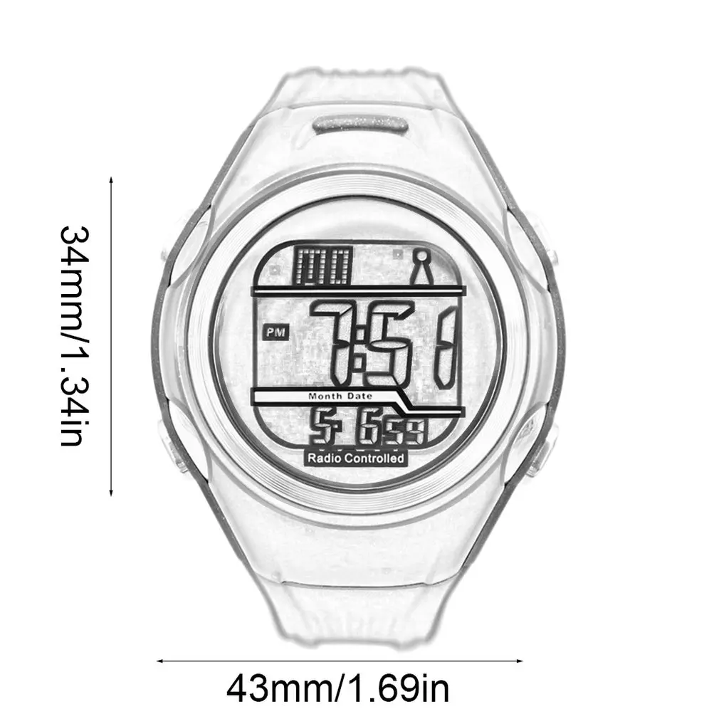 

Waterproof Digital Watch Fashion Outdoor Sports Waterproof Watch German Frequency DCF Radio Wave Sports Multi-function 2020