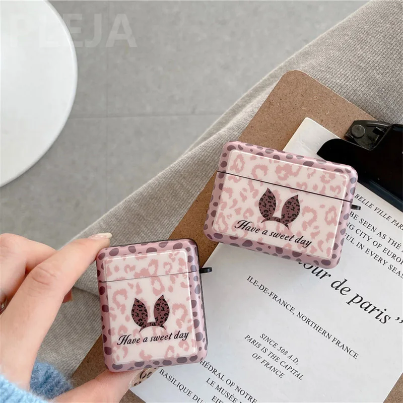 

Cute Leopard Ears Pattern Cases For Apple Airpods Pro Earphone Cover Fashion Silicone Headphones Case Box For air pods 1 2 Funda