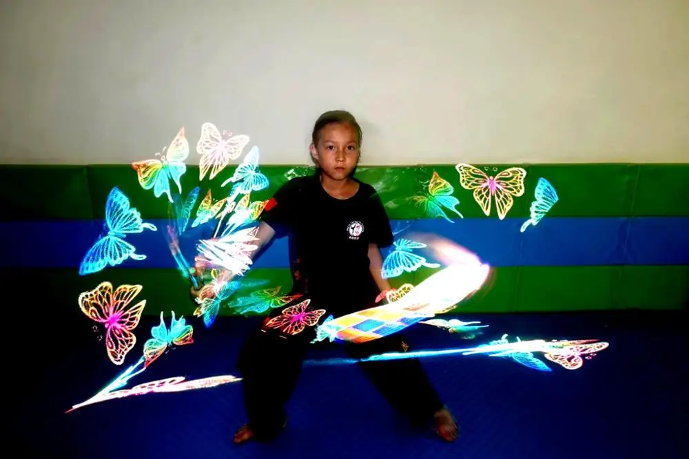 LED pixel POI nunchakus 80 пикселей 2 палочки линзы 33 см Клубная палочка супер яркости