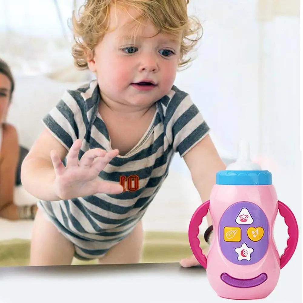 

Baby Toys Kids Sound Milk Bottle Toys Safe Music Light Milk Bottle Musical Learning Educational Toys For Children Feeding Tool