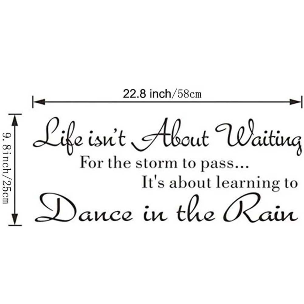 Жизнь не о ожидании шторма чтобы пройти его Обучение танцам под дождем настенная