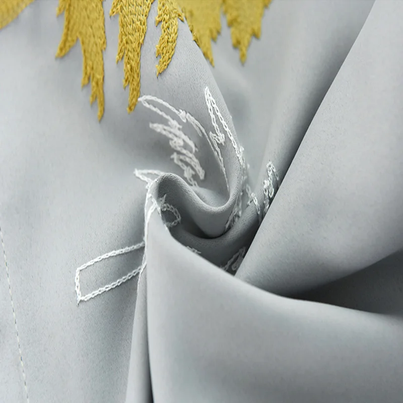 Затемняющие шторы с вышивкой для гостиной спальни детской комнаты гладкая