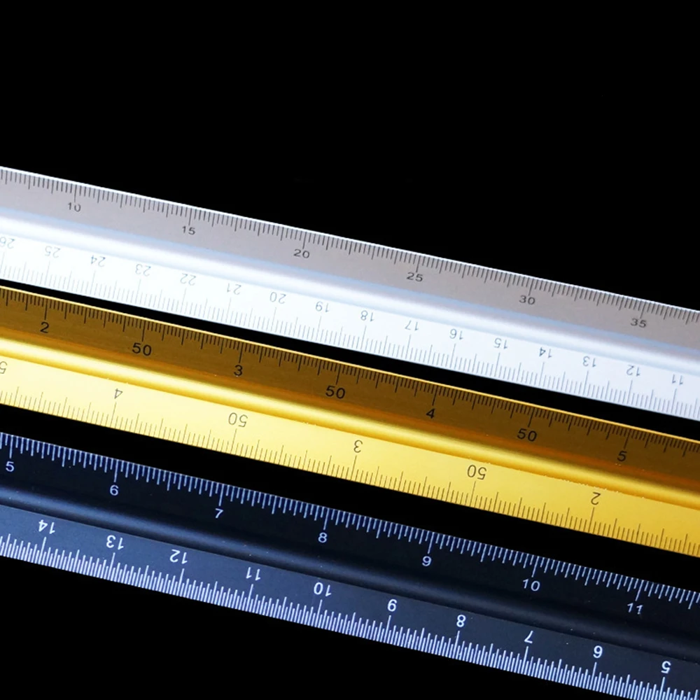 30 см архитектурная шкала треугольная линейка алюминиевая для черчения Прямая