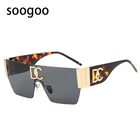 Солнцезащитные очки без оправы для мужчин и женщин UV-400, винтажные, квадратной формы, модные роскошные брендовые, без оправы, 2022