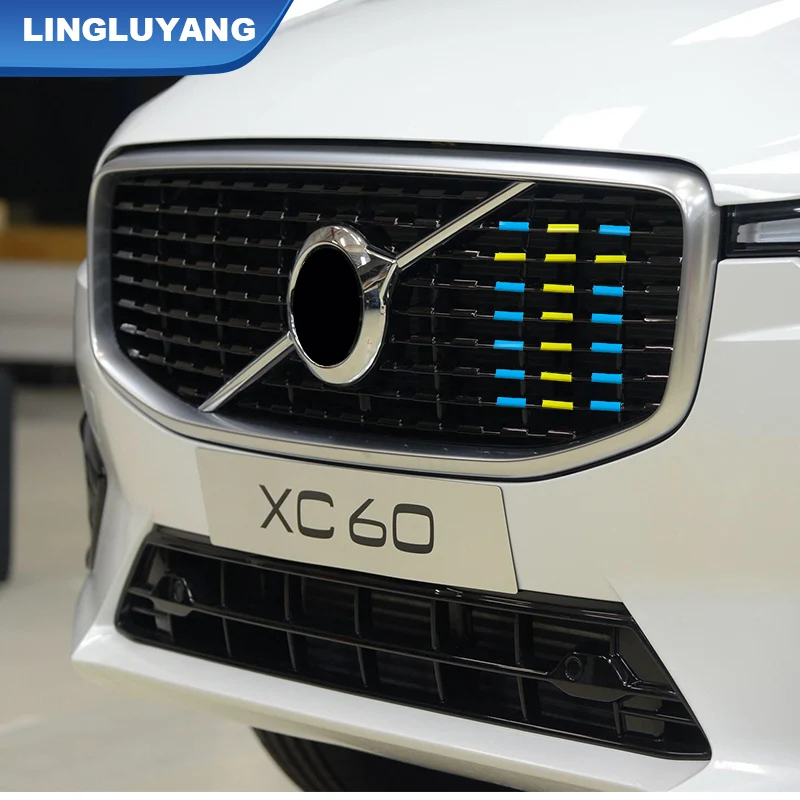 Для volvo xc60 s90 xc40 xc90 R-D спортивная версия Китай сетка Трехцветная полоса