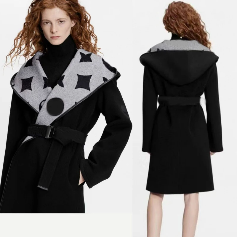 

2021 Роскошная брендовая модная блузка в стиле ретро с принтом, подходящий ко всему приталенный твидовый Тренч высокого качества с длинными р...