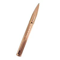 acmecn unisex design mini rose gold ball pen hi tech carving wave style pattern portable pen stationery gifts for birthday