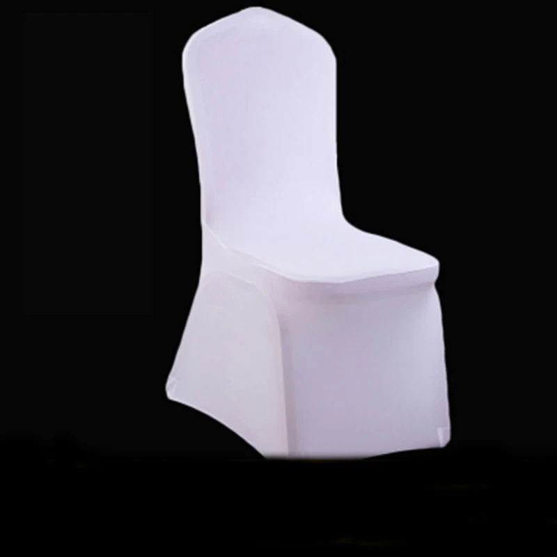 

50/100Pcs niversal Wedding White Chair Covers Reataurant Banquet Hotel Dining Party Lycra Polyester Spandex Chair Cover