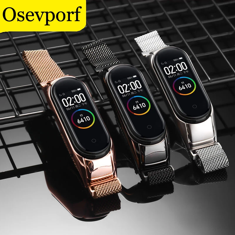 

Watch Strap for Xiaomi Band 3 4 Smart Bracelet Metal Wristband for Mi Band 4 3 On Miband Stainless Steel Straps Wrist Tape Belts