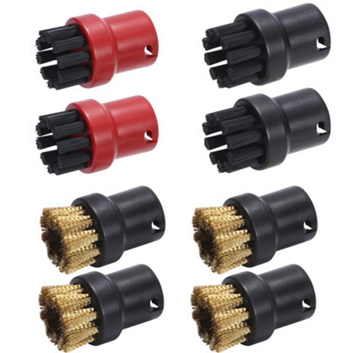 

Nylon Brass Brush Nozzles Steam Cleaner 8 x Household Supplies Set Kit