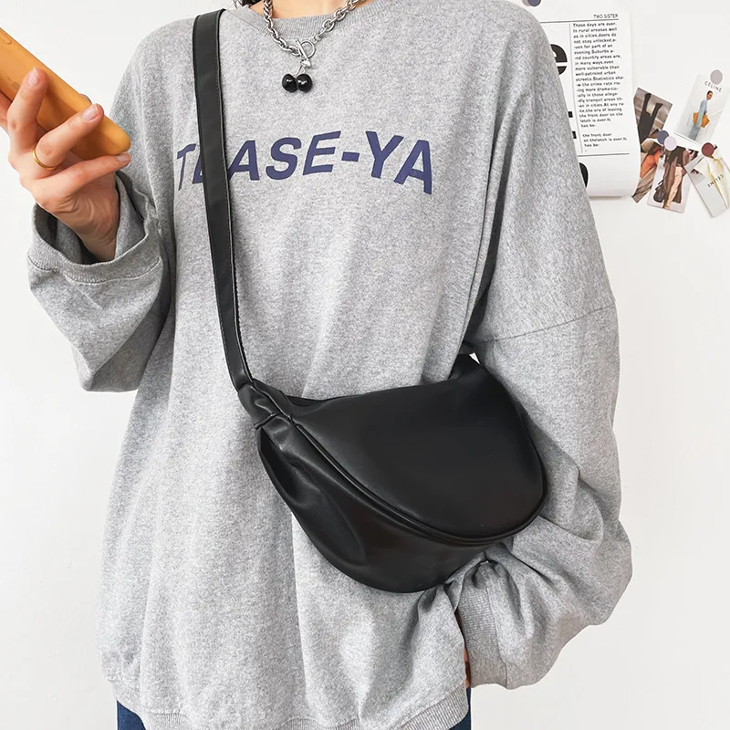 brand designer ladies shoulder bag 2021 summer new korean fashion simple casual one shoulder messenger bag hot dumpling bag free global shipping