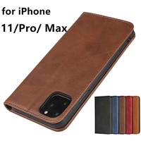 leather case for iphone 11 pro max 6 1 5 8 6 5 flip case card holder holster magnetic attraction cover case wallet case