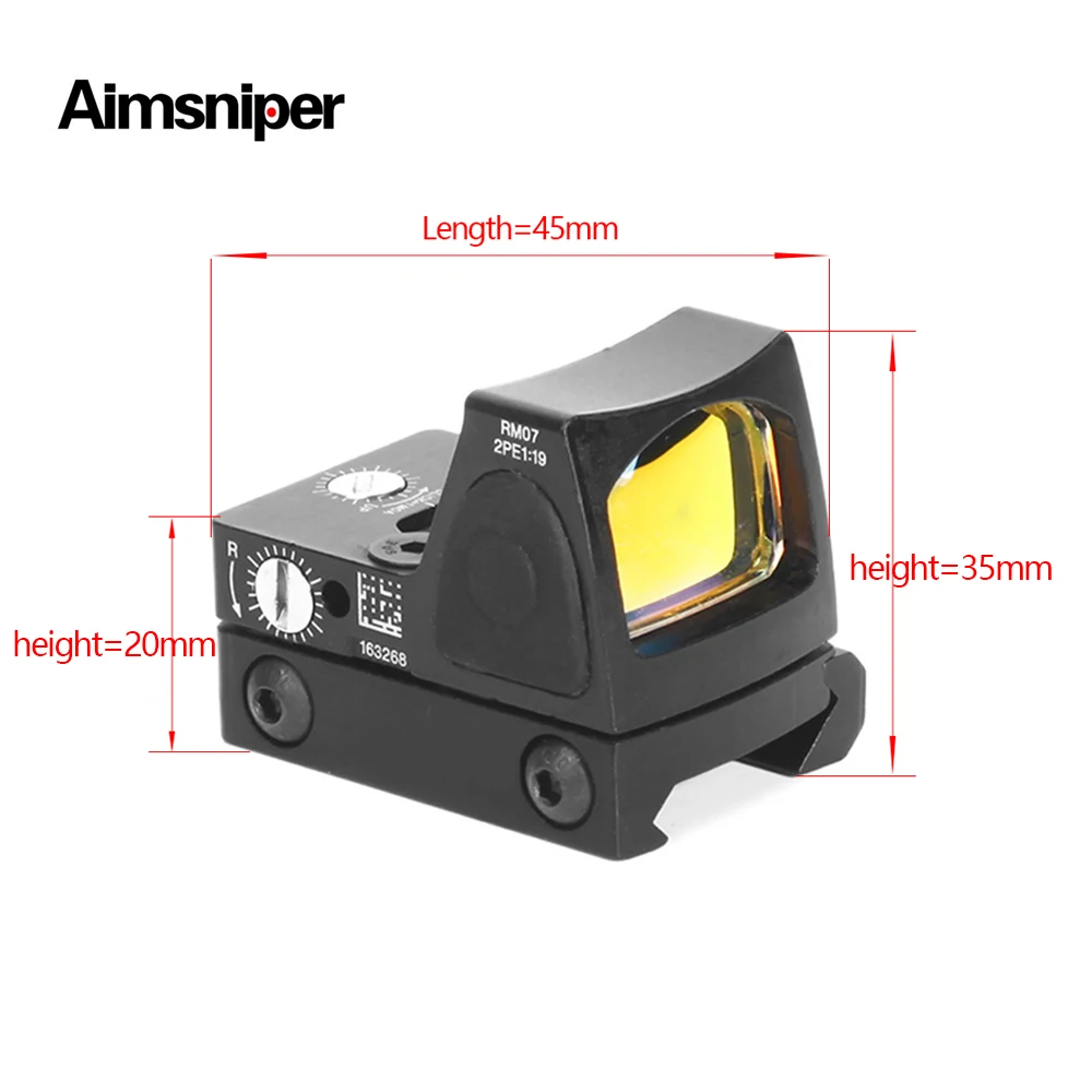 Мини RMR Reflex Red Dot Sight для Glock тактический охотничий оптический прицел страйкбольный