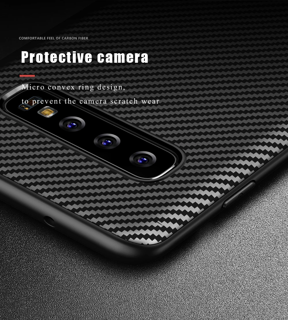 Чехол для SAMSUNG S10 из углеродного волокна противоударный чехол телефона удобный с
