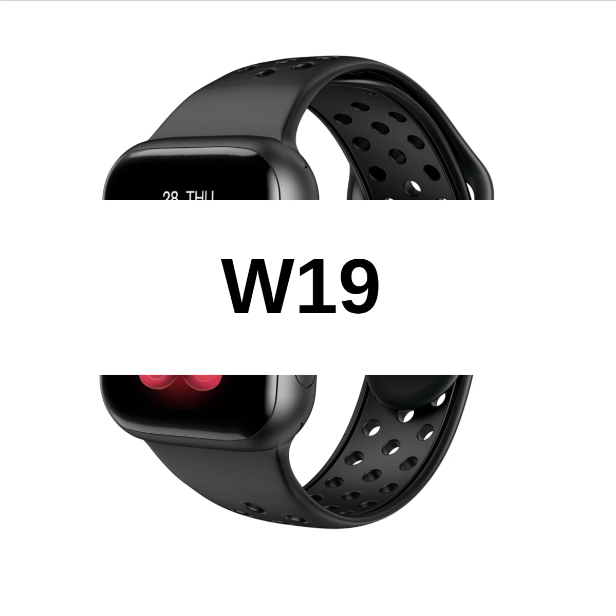 W19 smart watch ultra-clear large screen 1.69 inch Bluetooth synchronization health detection multi-language smart bracelet