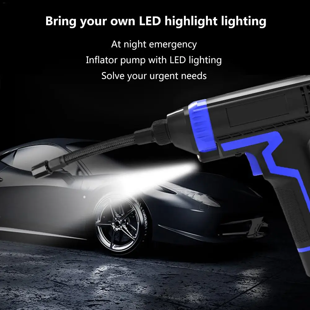 barato Display Digital Inteligente De Carregamento Sem Fio Portátil De Ar Do Carro Bomba Carro Compressor De Ar Portátil Tire Inflator Bomba Elétrica LEVOU