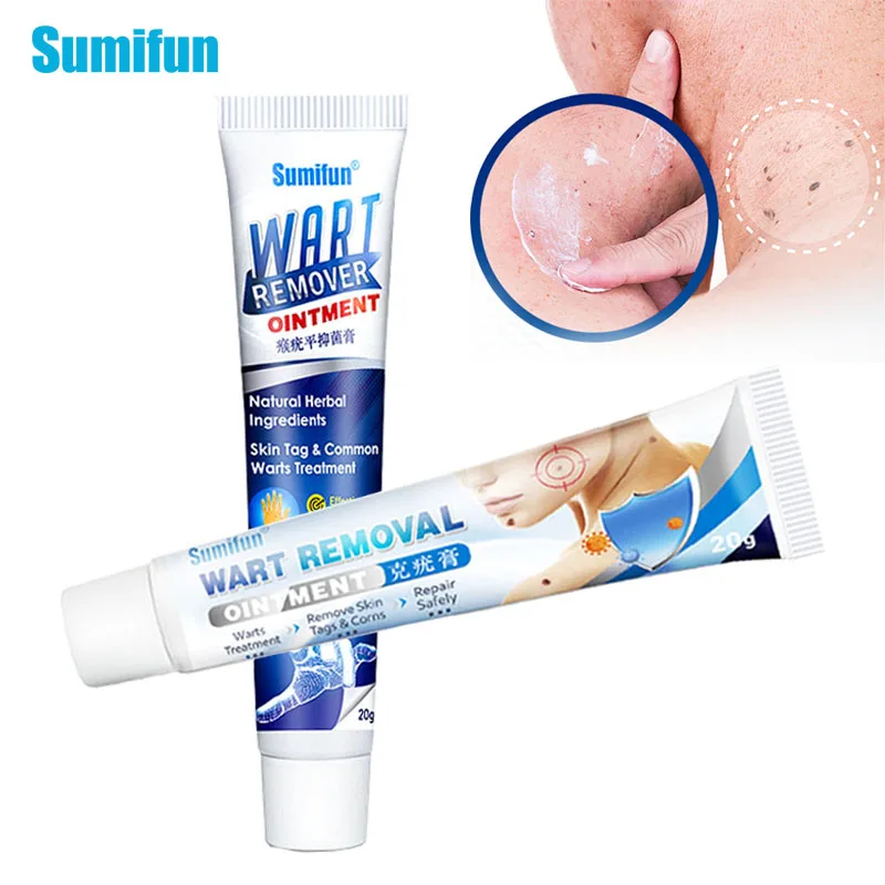 

Sumifun 2 Types Wart Cream Body Warts Remover Skin Tag Remover Flat Warts Ointment Herbal Extract Plaster Skin Care