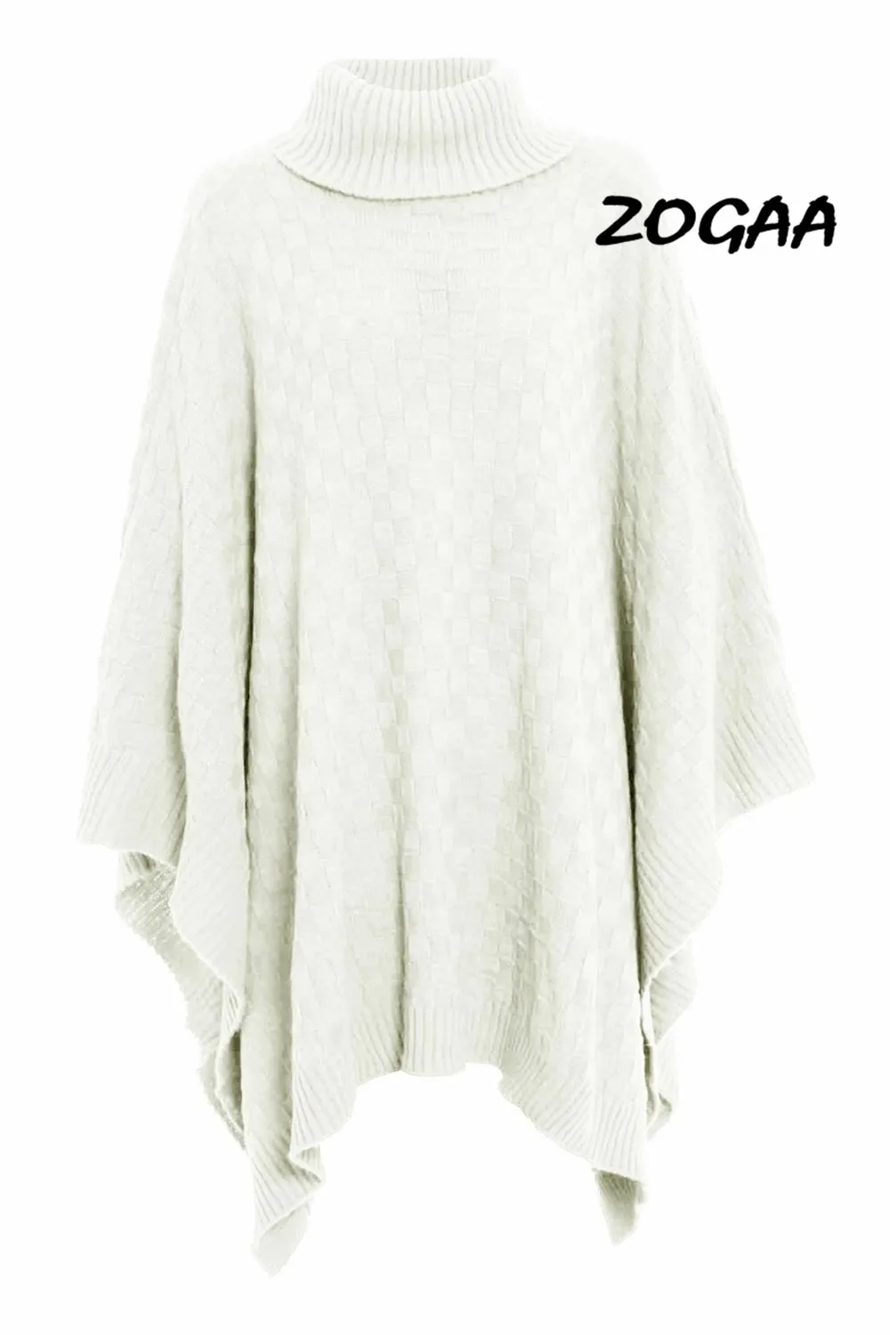 ZOGAA 2020 Новая женская накидка шали вязаная поло с воротником хомутом свитер пончо