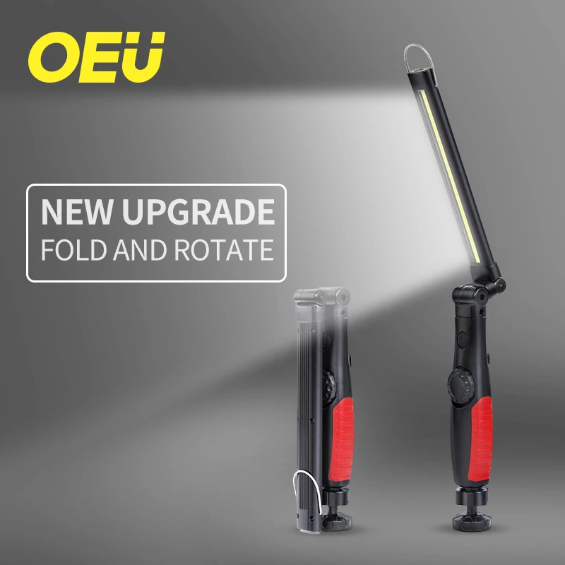 

LED Work Light Rechargeable Magnetic Hand Torch Foldable COB Flood Lamp Magnet Flashlight Under Car Hood Worklight Portable