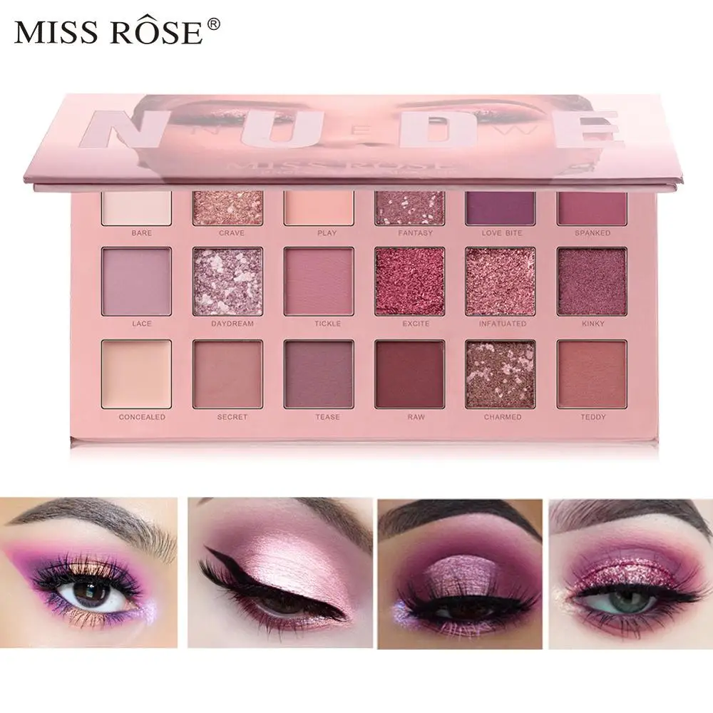 18 цветов Палитра теней для век мерцающие блестящие тени макияж телесные матовые