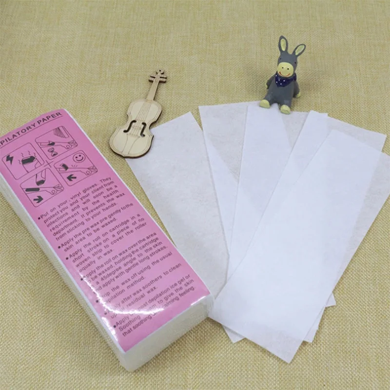 

100 шт./упак. хлопковая прокладка, гигиенический одноразовый нетканый рулон восковой ленты для удаления волос, Женская бумага для восковой ле...