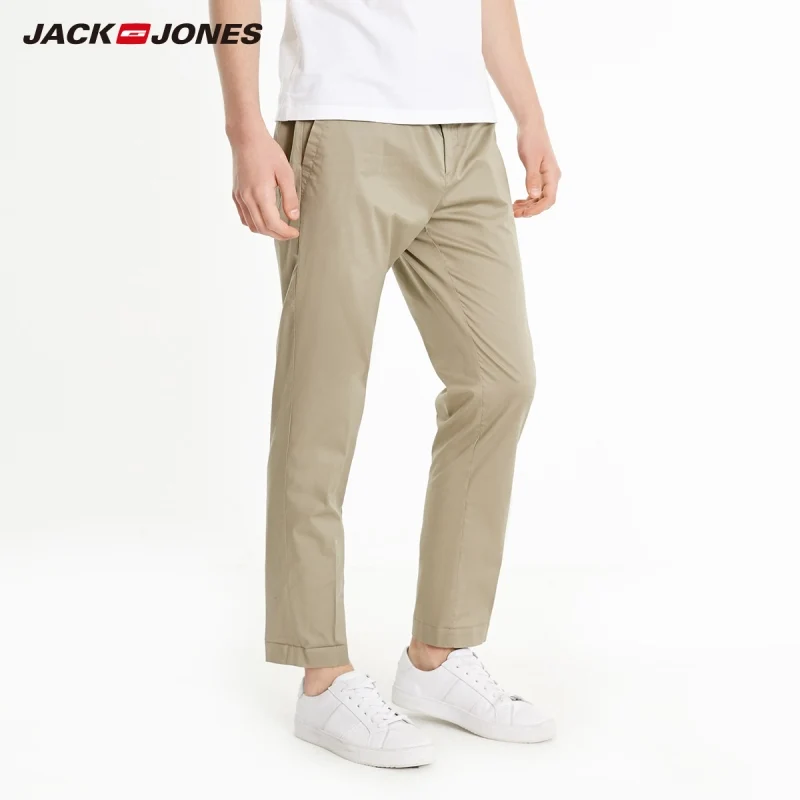 JackJones мужские облегающие однотонные Стрейчевые укороченные брюки из лайкры |