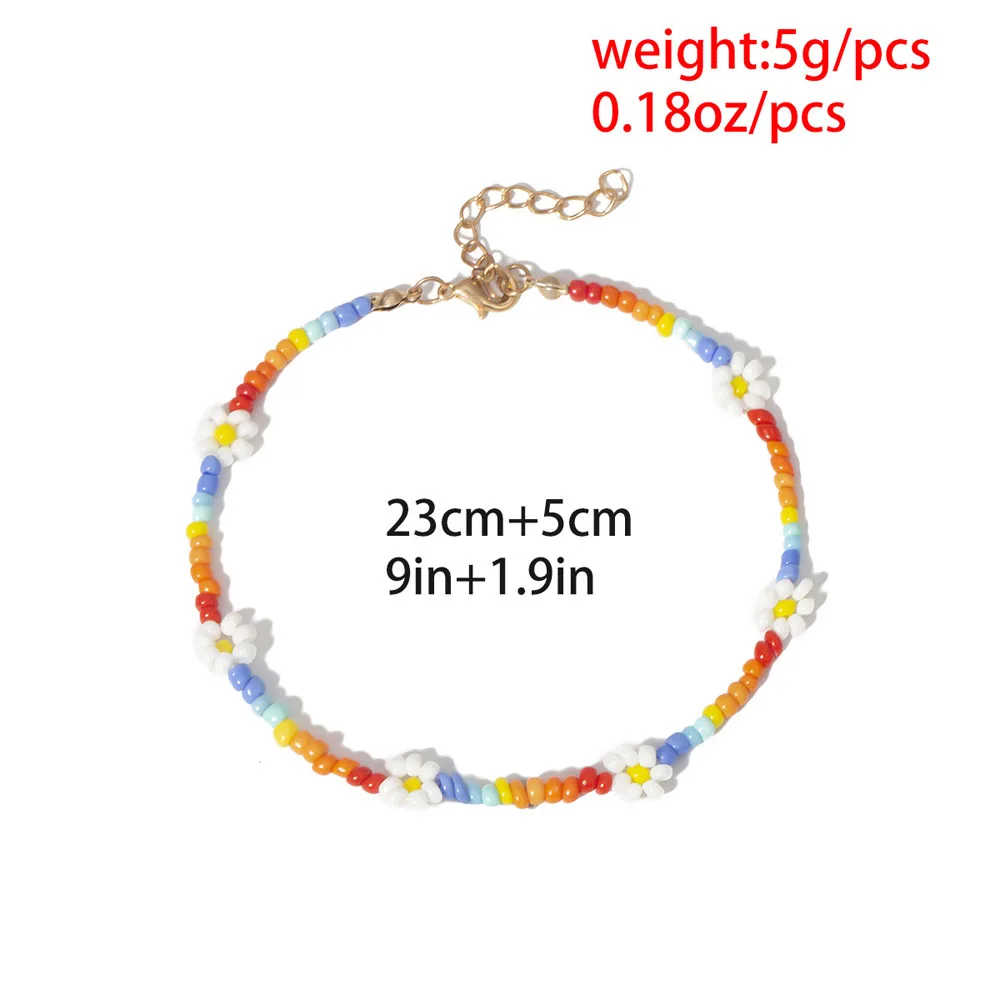 Новые богемский разноцветный бисер цветок колье себе Короткий воротник ключица цепочка ожерелье для женщин